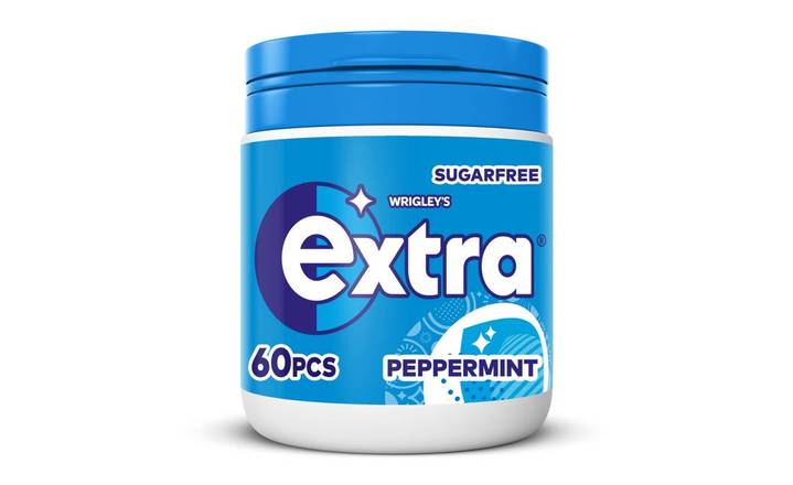Wrigley's Extra Peppermint Chewing Gum Sugar Free Bottle 60 pieces (380563)