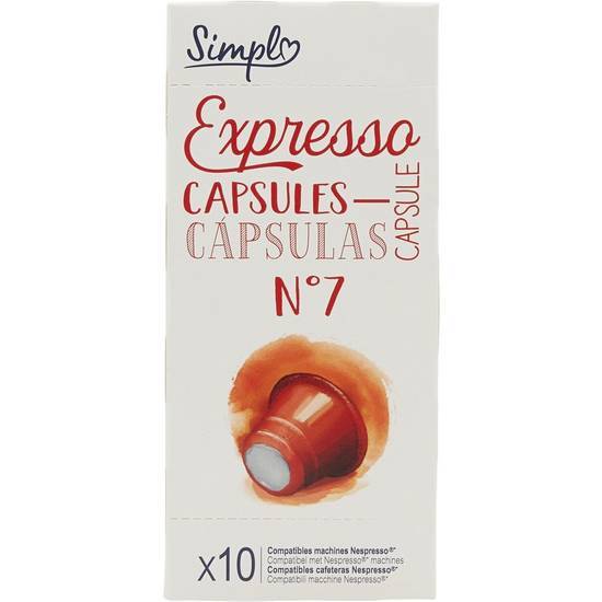 Simpl - Café capsules compatibles nespresso expresso n°7 (50 g)