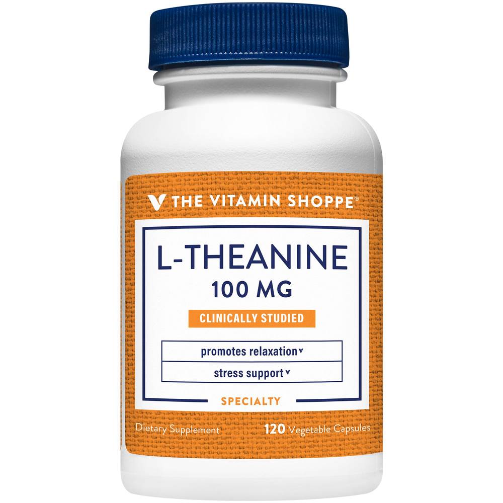 L-Theanine - Promotes Relaxation & Stress Support - 100 Mg (120 Vegetarian Capsules)