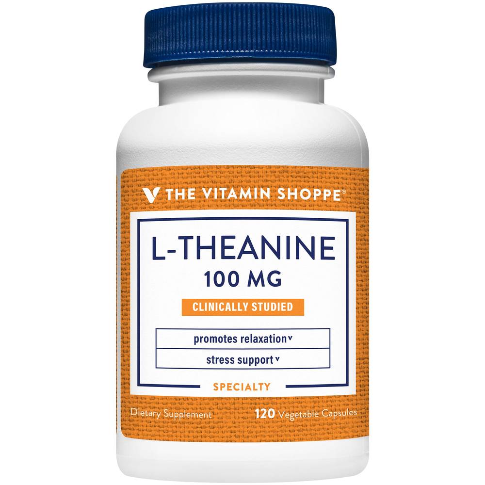 The Vitamin Shoppe L Theanine 100mg Promotes Relaxation & Stress Support