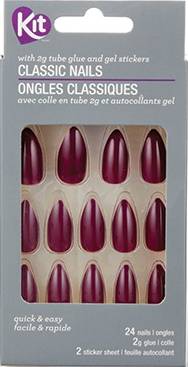Kit Classic Nails With Glue & Gel Stickers (24 ct)