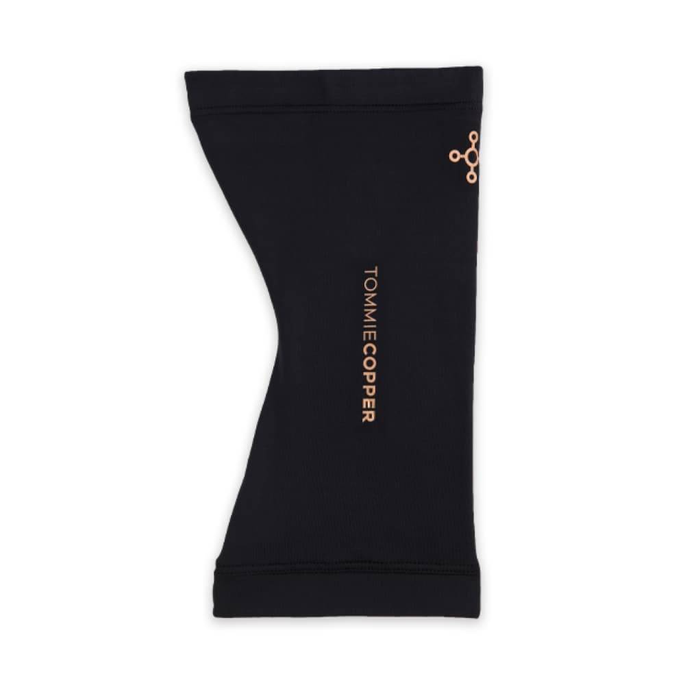 Tommie Copper Compression Arm Sleeve for Sports - Targeted Support and Recovery, 4D Stretch, Silicone Gripper Hem, Black | 0320UR-W