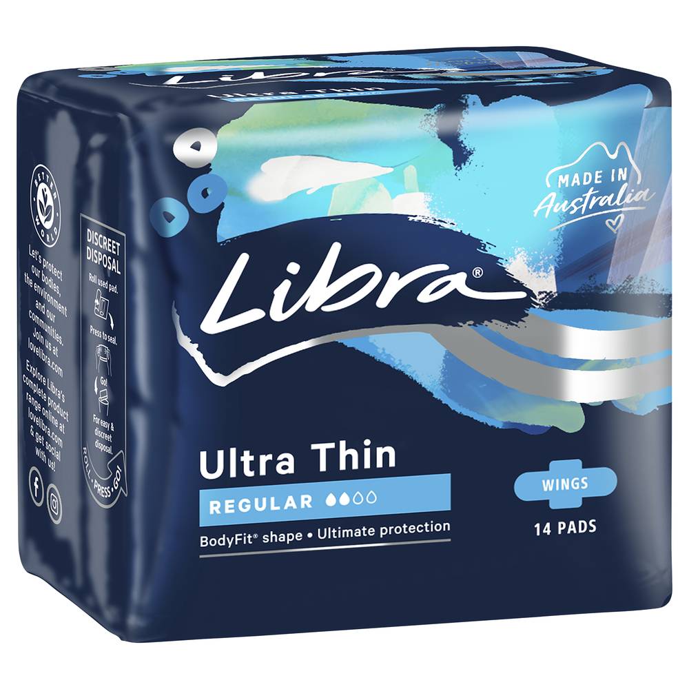 Libra Ultra Thins Pads Wings Regular (14 pack)