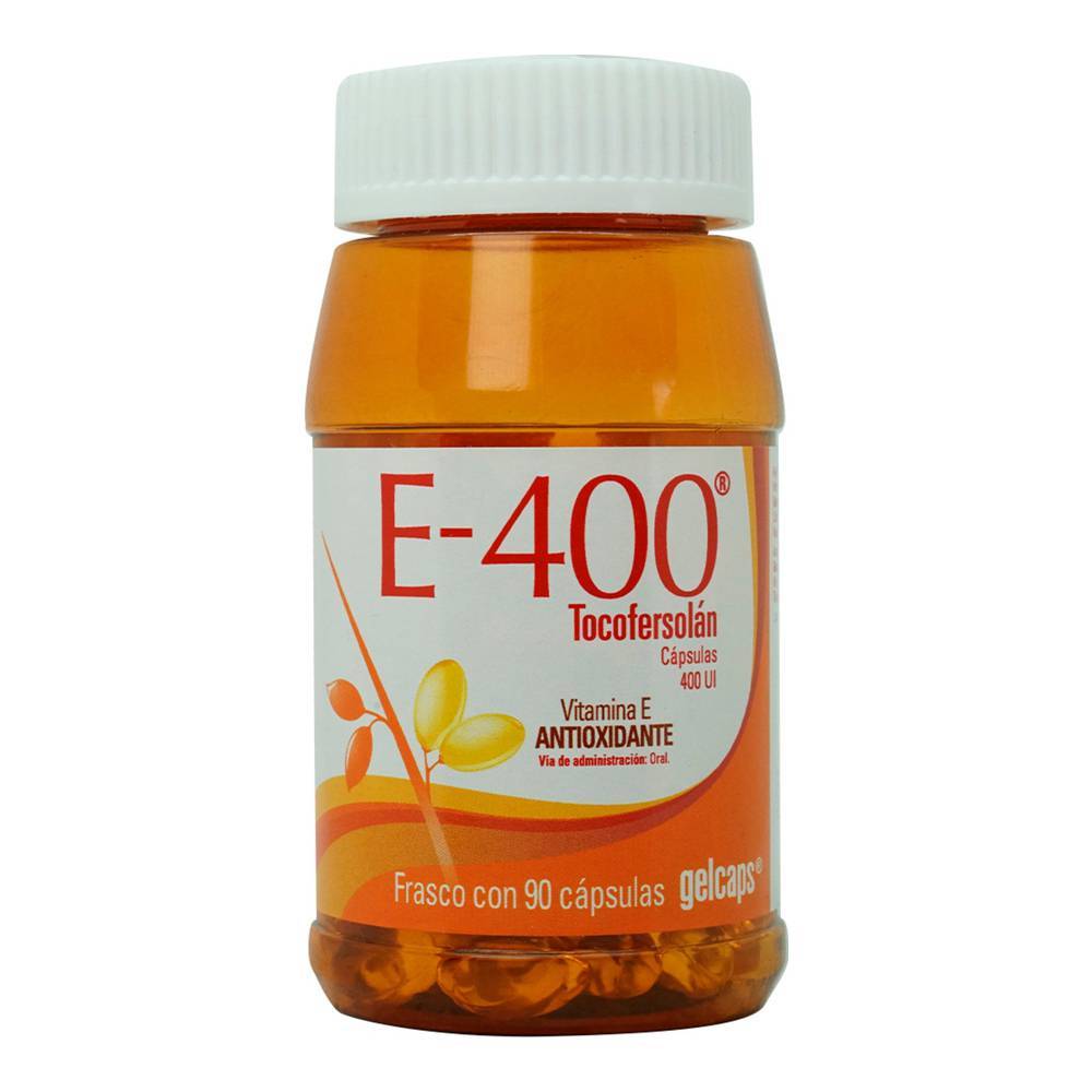 Gelcaps vitamina e-400 tocofersolán cápsulas 400 ui (frasco 90 piezas)