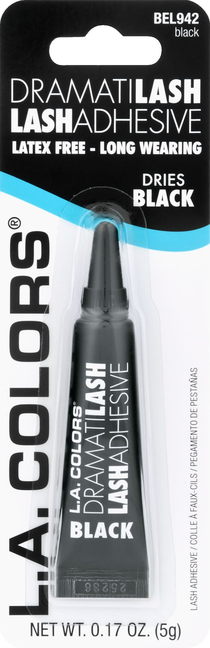L.A. Colors Dramatilash Black Bel942 Adhesive Eyelash (0.2 oz)
