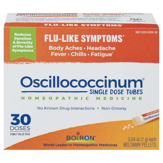 Boiron Oscillococcinum Flu-Like Symptoms Pellets Doses (30 ct)
