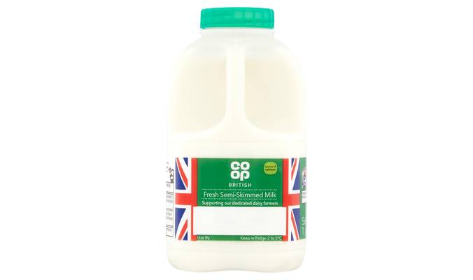 Co-op British Fresh Semi-Skimmed Milk 1 Pint 568ml