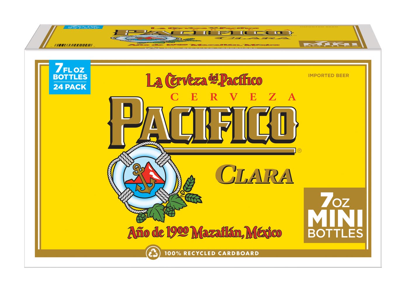 Pacifico Mexican Lager Import Beer (24 x 7 fl oz)