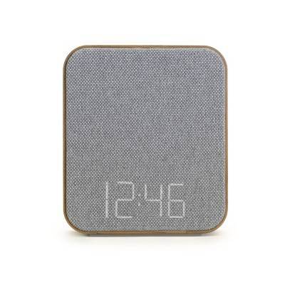 Capello Wood Sound Sleep Alarm Table Clock, Gray