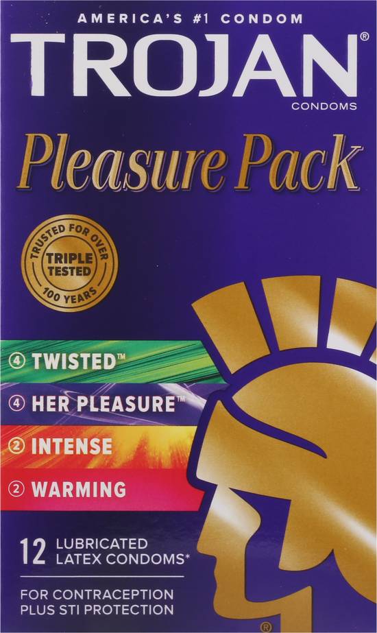 Trojan Pleasure pack Condoms (12 ct)