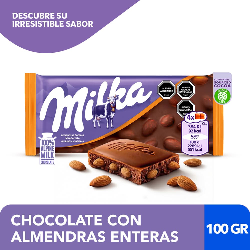 Milka · Chocolate relleno - Almendra (100 g)