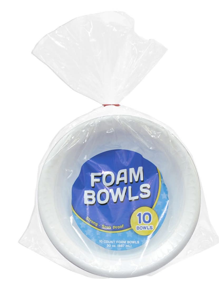 Foam Bowl 30 oz (10 ct)
