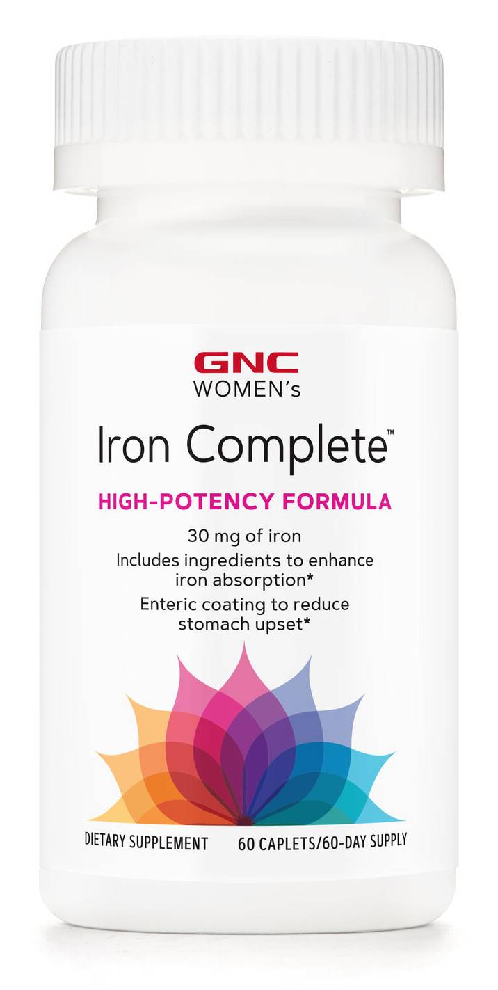 GNC Womens Iron Complete Dietary Supplement Caplets (60 ct)