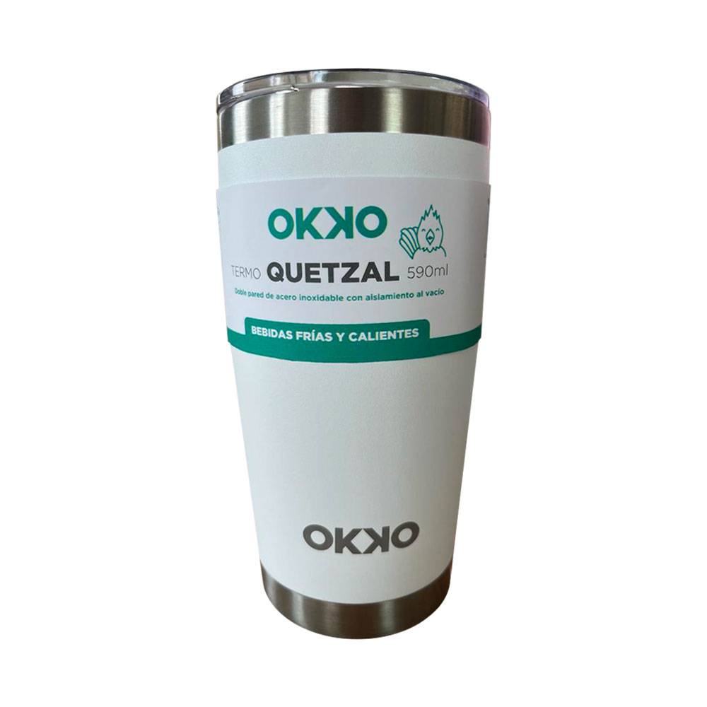 OKKO termo de acero inoxidable (blanco)