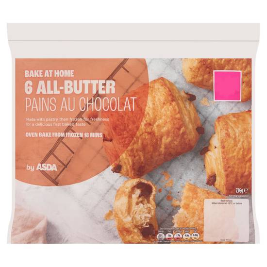 Asda 6 Bake at Home All-Butter Pains Au Chocolat 276g