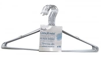 Set 10 Perchas Metálicas Simpl - Blanca