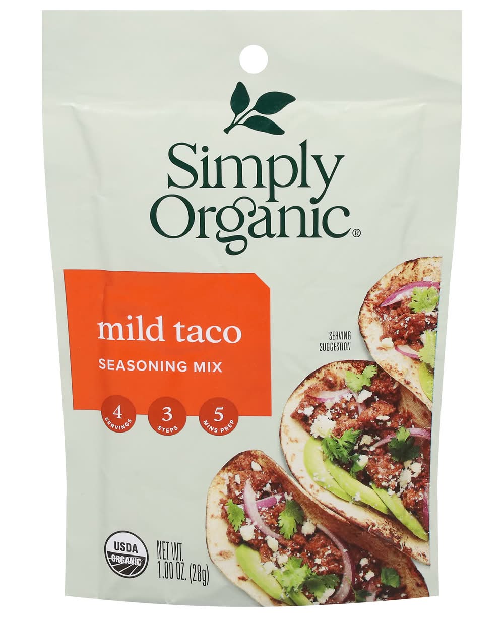 Simply Organic Mild Taco Seasoning Mix (1 oz)