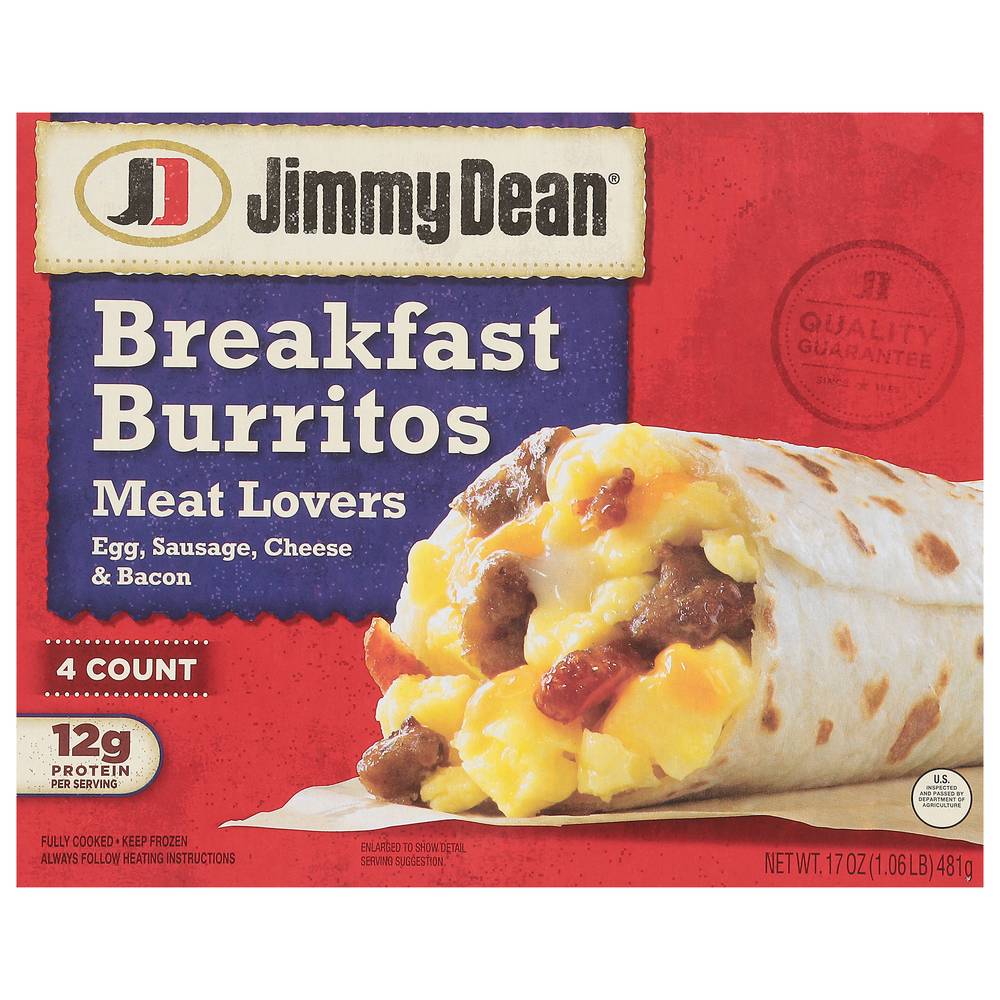 Jimmy Dean Meat Lovers Breakfast Burritos (4 ct)
