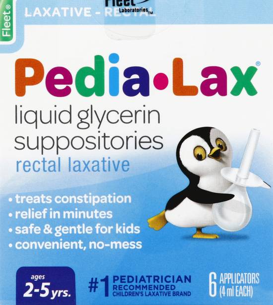 Pedia-Lax Liquid Glycerin Suppositories (6 ct)
