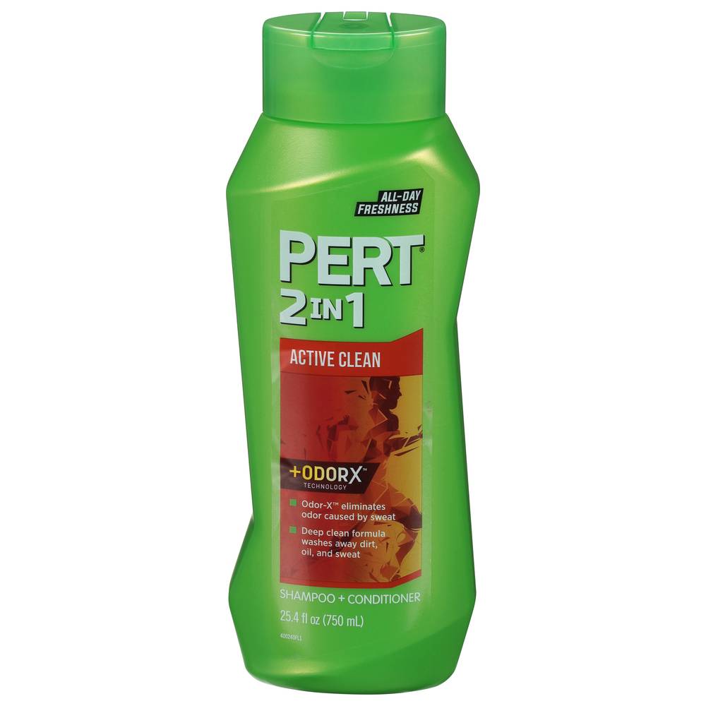 Pert Active Clean +Odorx 2 in 1 Shampoo & Conditioner (25.4 fl oz)