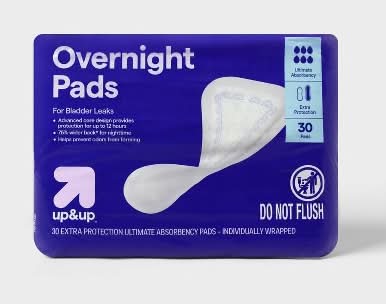 up&up Overnight Bladder Control Incontinence Pads (30 ct)