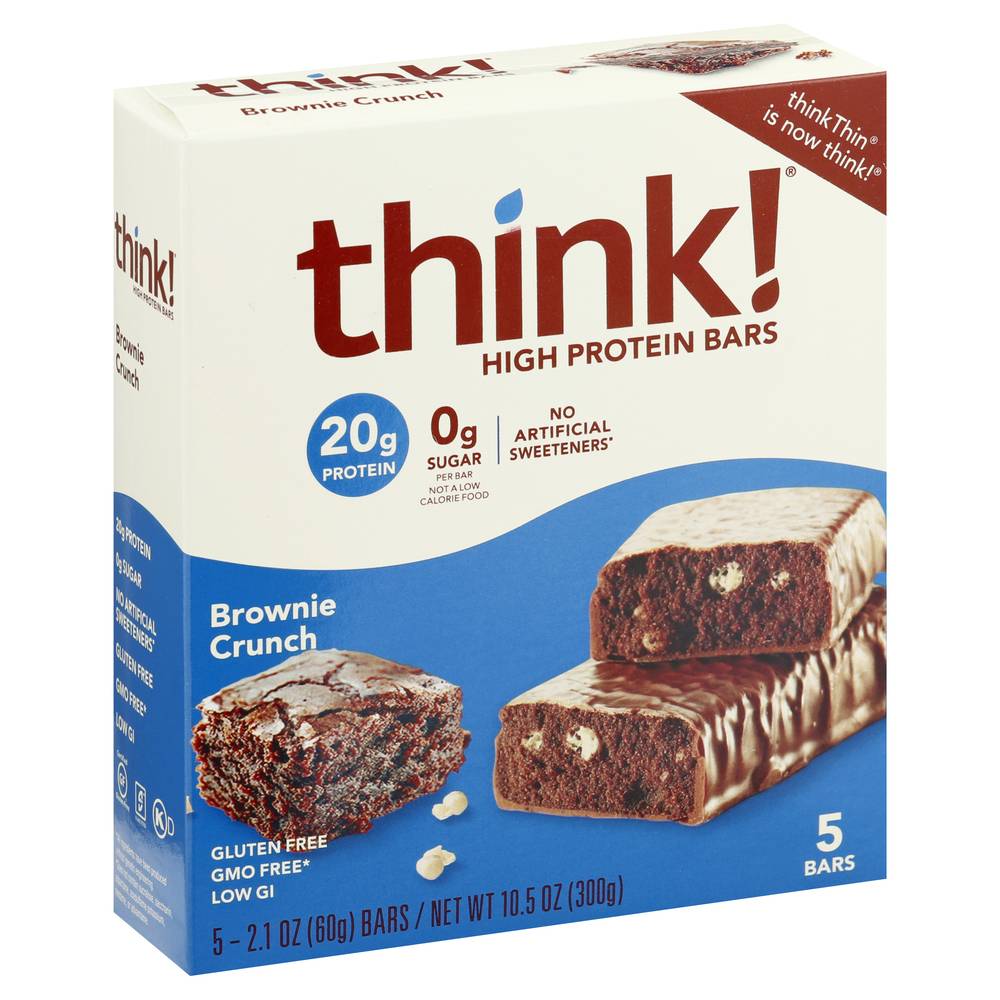 think! Brownie Crunch High Protein Bars (10.5 oz, 5 ct)