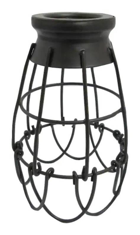 Style Selections 7.25-in x 4.62-in Cage Bronze Pendant light shade with 2-1/4-in Fitter | FSLG0408-21