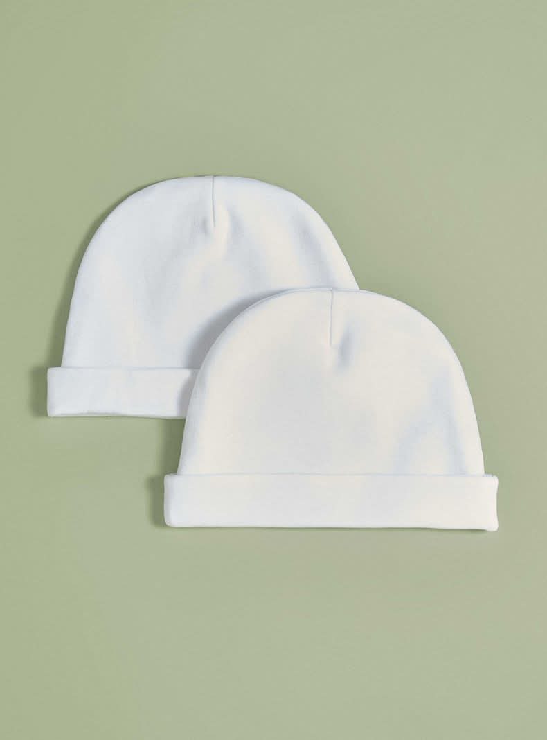 Tribu Accesorio Gorro Bipack Uno Estampado y Otro Liso blanco talla única