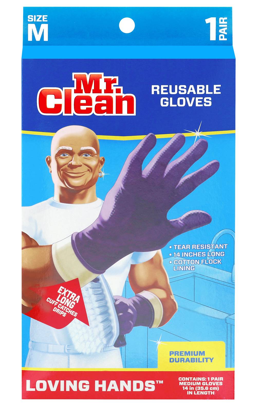 Mr. Clean Loving Hands Medium Premium Latex Gloves (3.5 oz)
