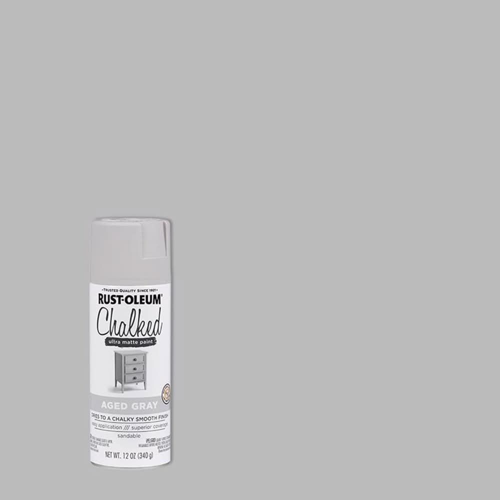 Rust-Oleum Chalked Matte Aged Gray Chalky Finish Paint 12 Oz