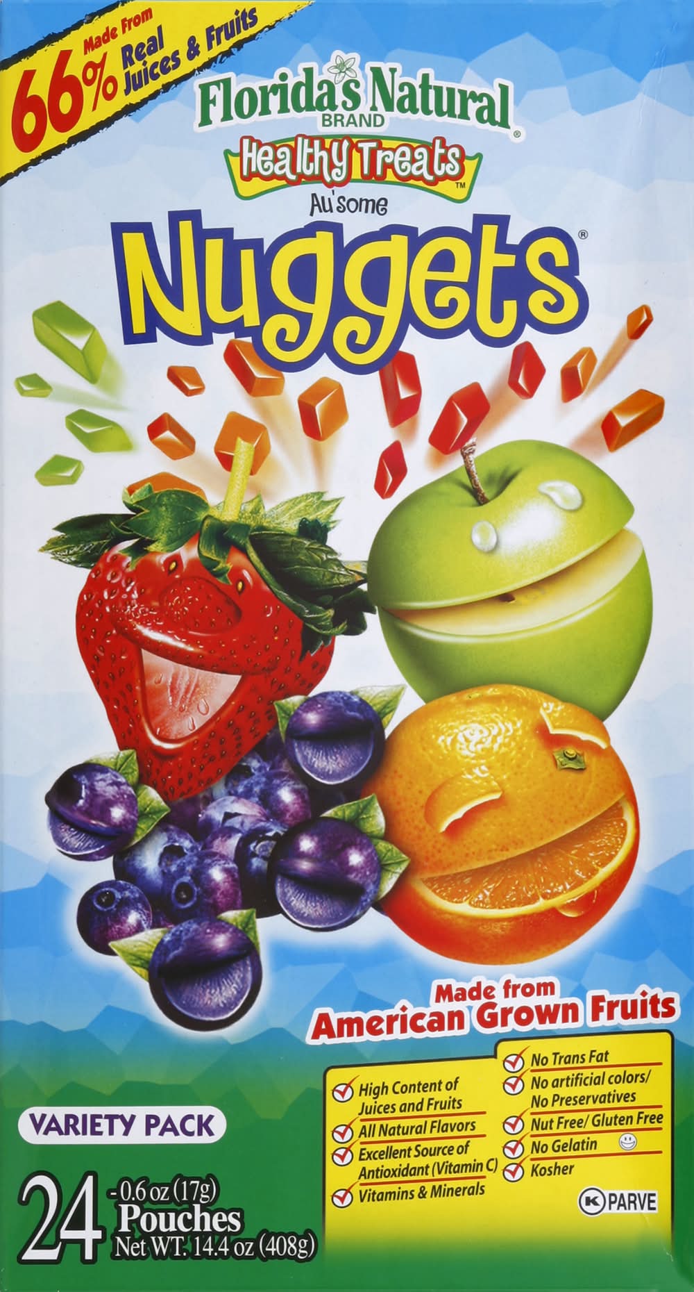 Florida's Natural Healthy Treats Au'some Organic Fruit Nuggets