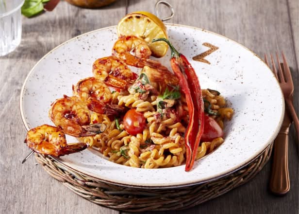 Non-Gluten Pasta Chilli King Prawn