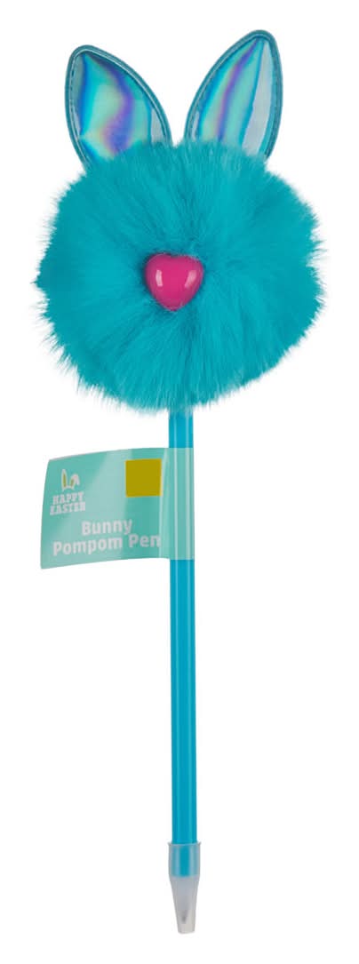 Happy Easter Bunny Pompom Pen Assorted