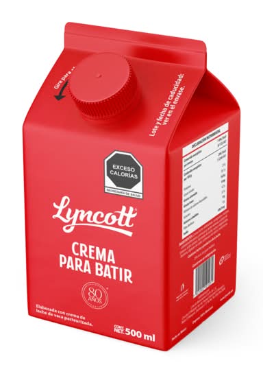 Lyncott · Crema para batir de leche pasteurizada de vaca (500 ml)