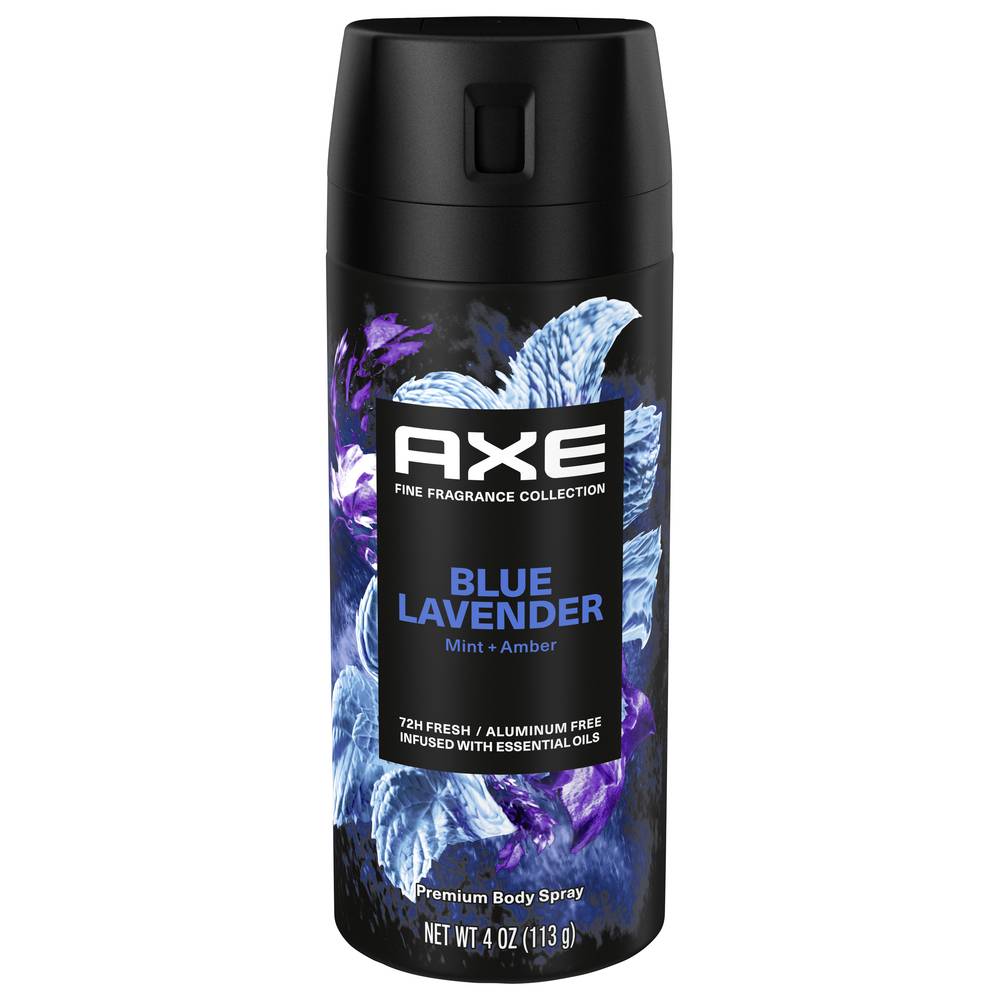 Axe Premium Blue Lavender Deodorant Body Spray For Men (4 oz)