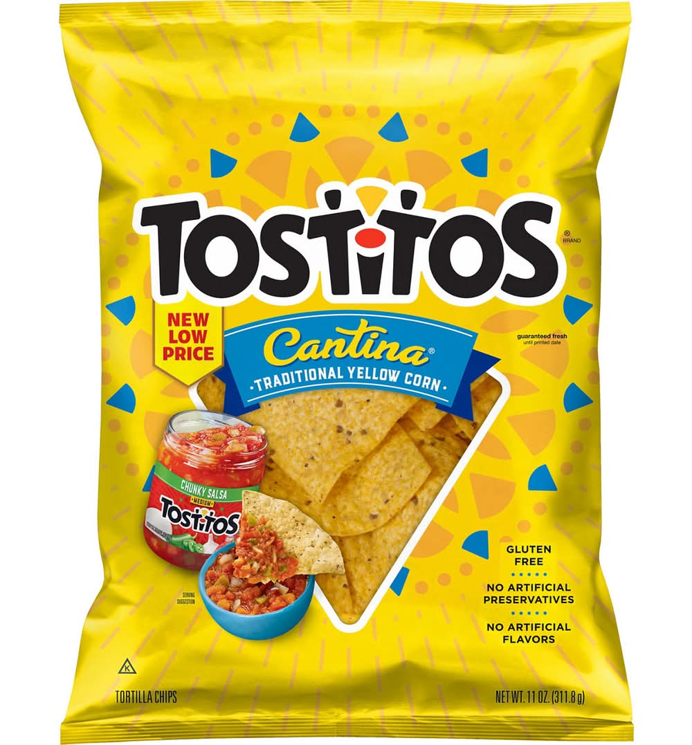 Tostitos Cantina Tortilla Chips Traditional Yellow Corn 11 Oz