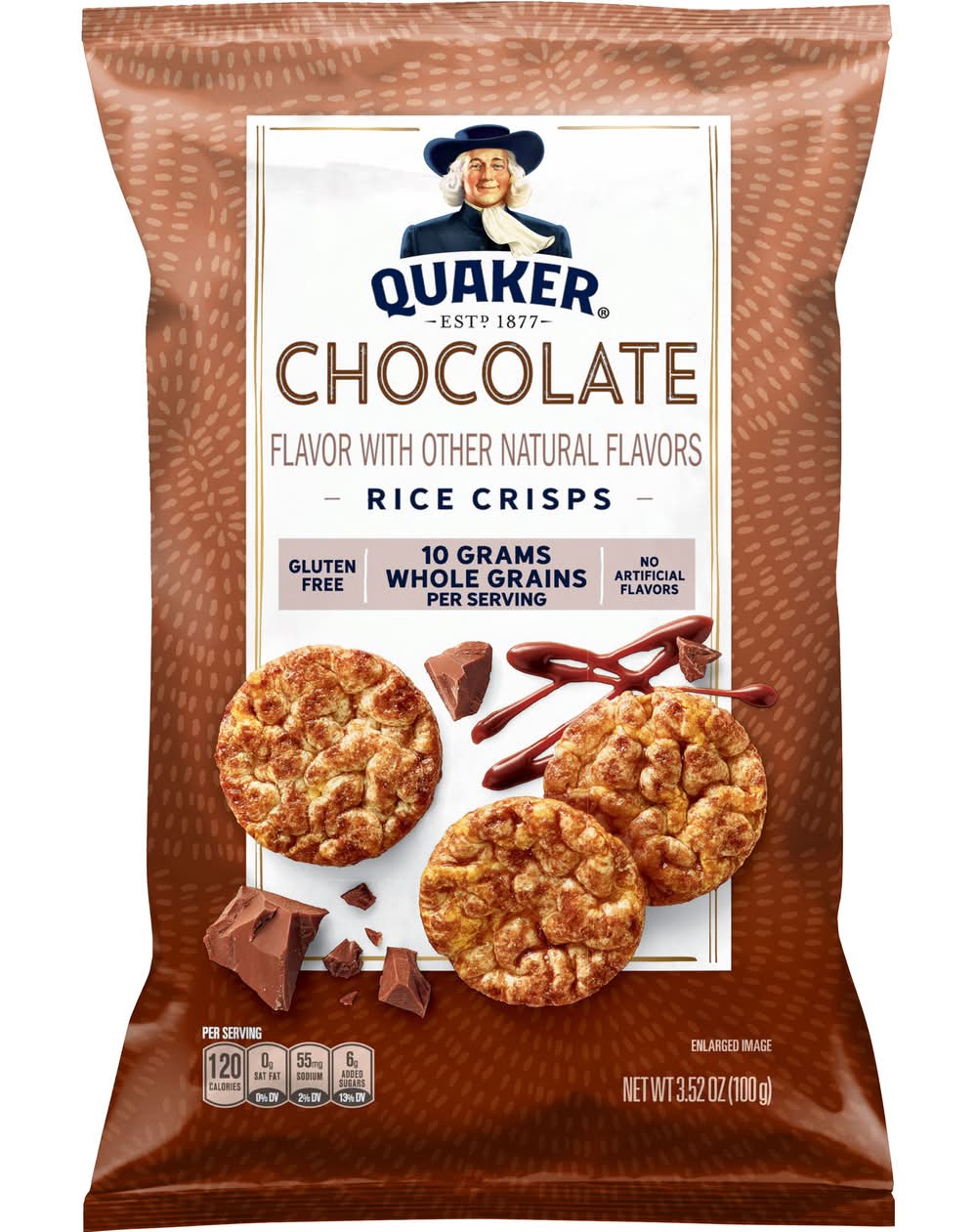 Quaker Rice Crisps, Chocolate (3.52 oz)