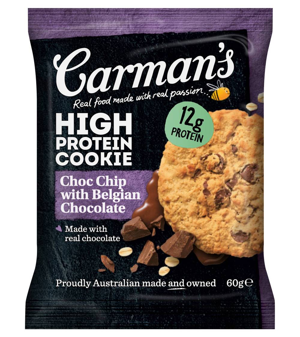 Carman's Belgian Choc Chip Protein Cookie 60g