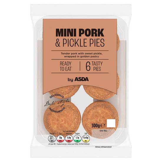 Asda 6 Mini Pork & Pickle Pies 300g