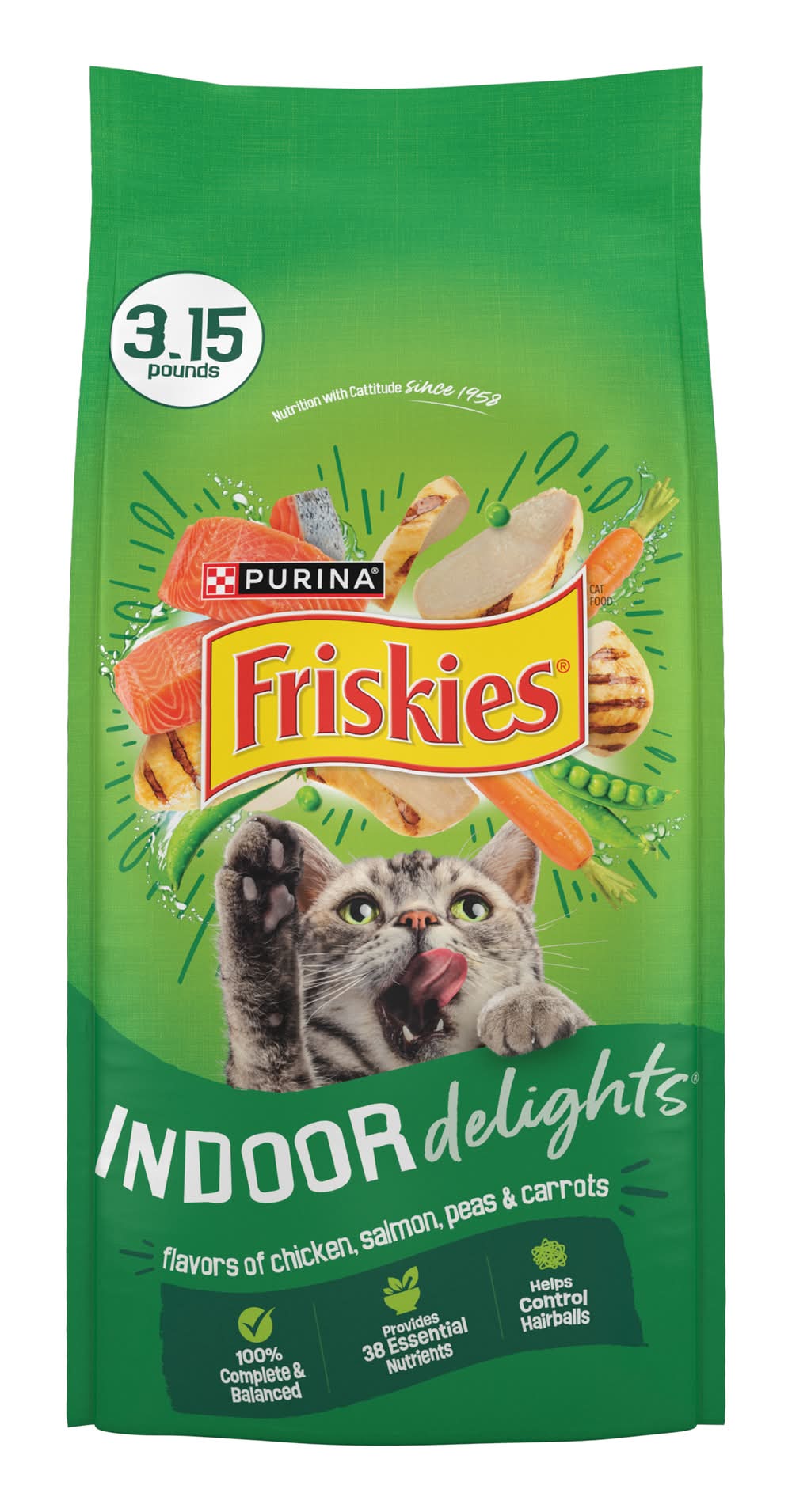 Purina Friskies Indoor Delights Adult Dry Cat Food (3.15 lbs)