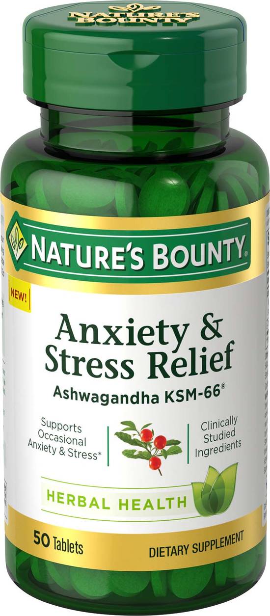 Nature's Bounty Anxiety & Stress Relief Ashwagandha (50 ct)