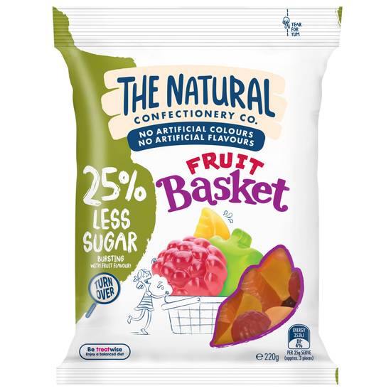 The Natural Confectionery Co. Fruit Basket Reduced Sugar 220g