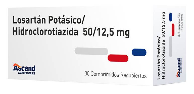 Lorsartán Potásico/Hidroclorotiazida 50/12.5 30 Comprimidos