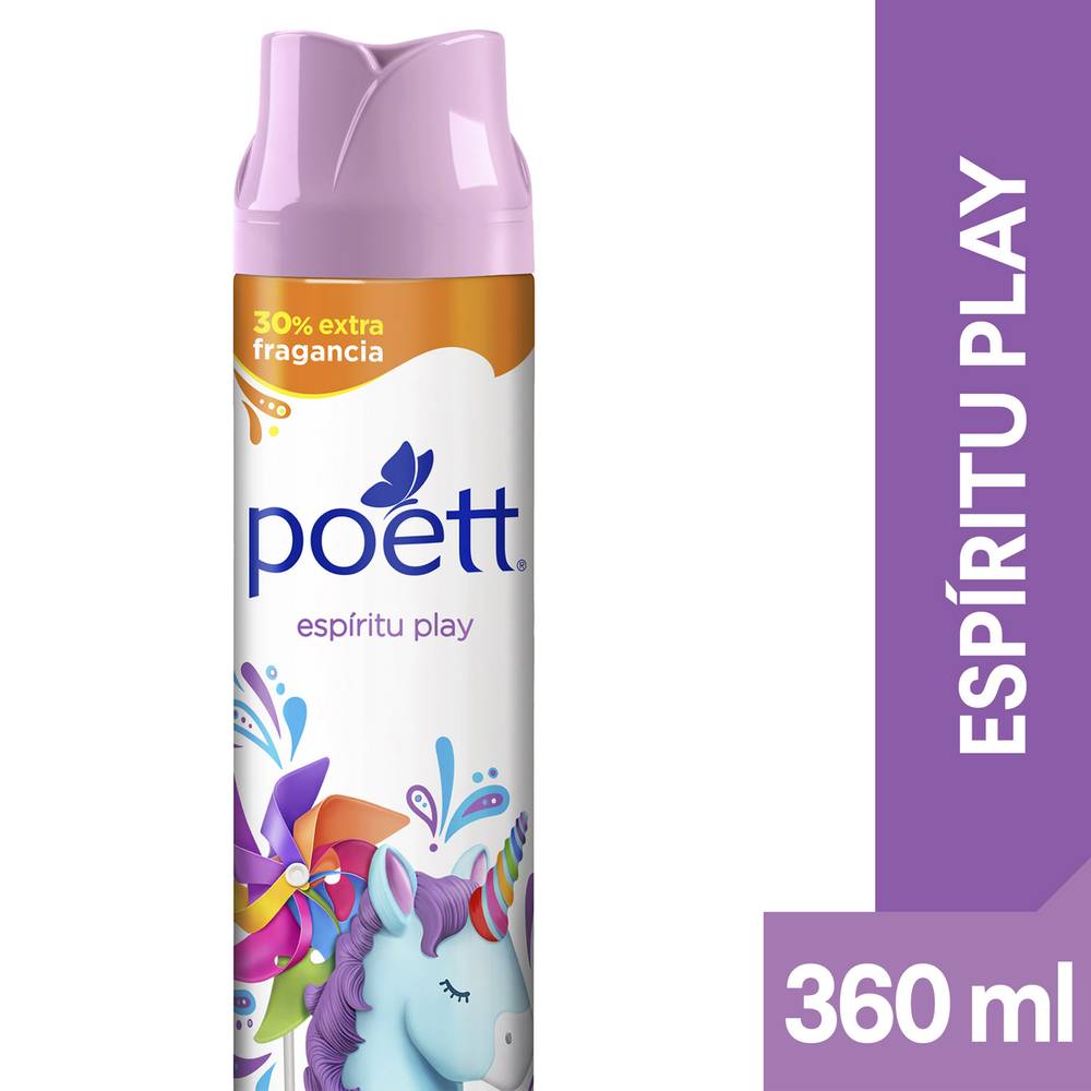 Poett desodorante ambiente spray espíritu play (360 ml)