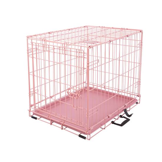 Top Paw Folding Crate For Dog (24''/pink)