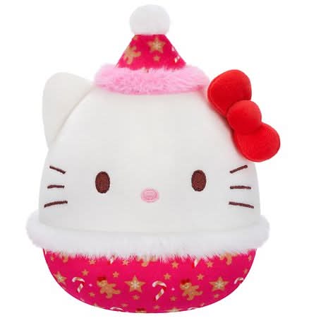 Squishmallows Holiday Edition Hello Kitty Plush Toy, 5 in