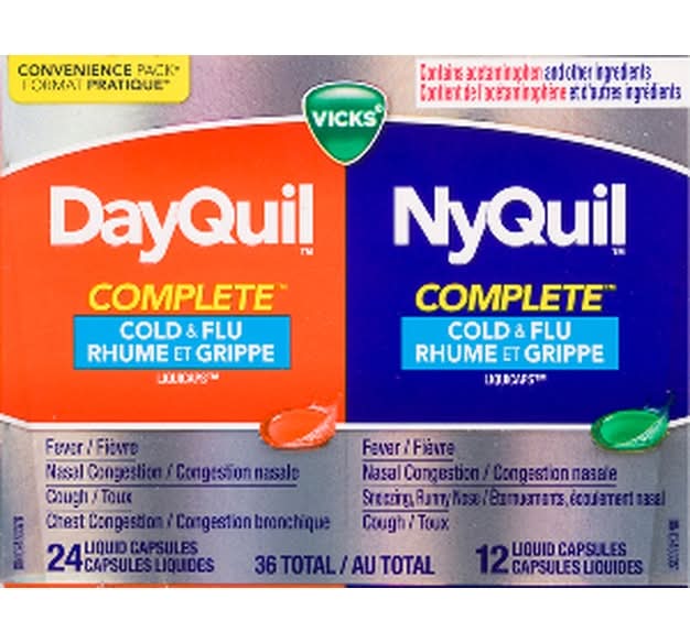 Vicks Nyquil & Dayquil Complete Capsules (50 ct)