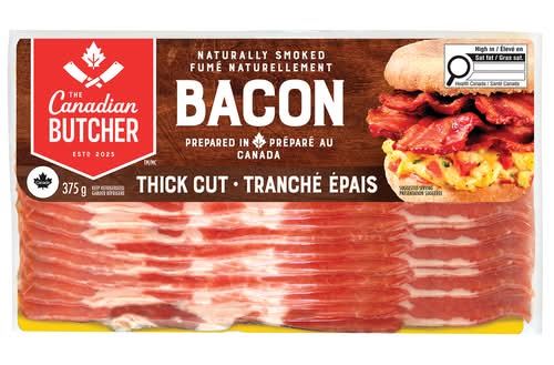 Canadian Butcher Sliced Bacon Thick Cut 375 G