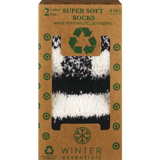 2PK COZY ANKLE SOCKS- RECYCLED YARN