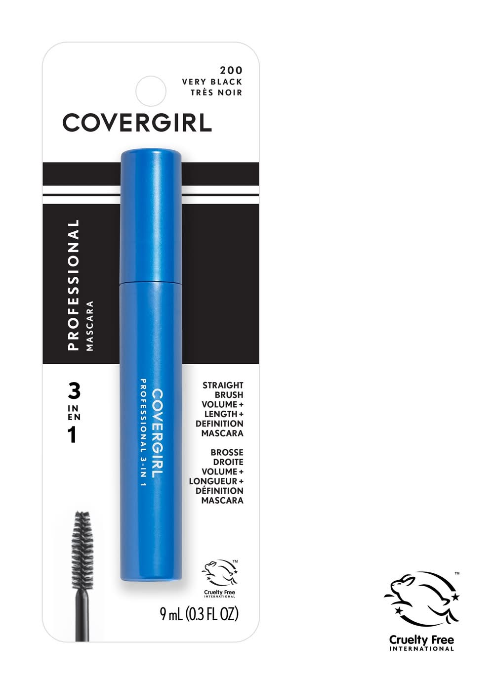 Covergirl® 3-in-1 Professional Straight Brush Mascara Black
